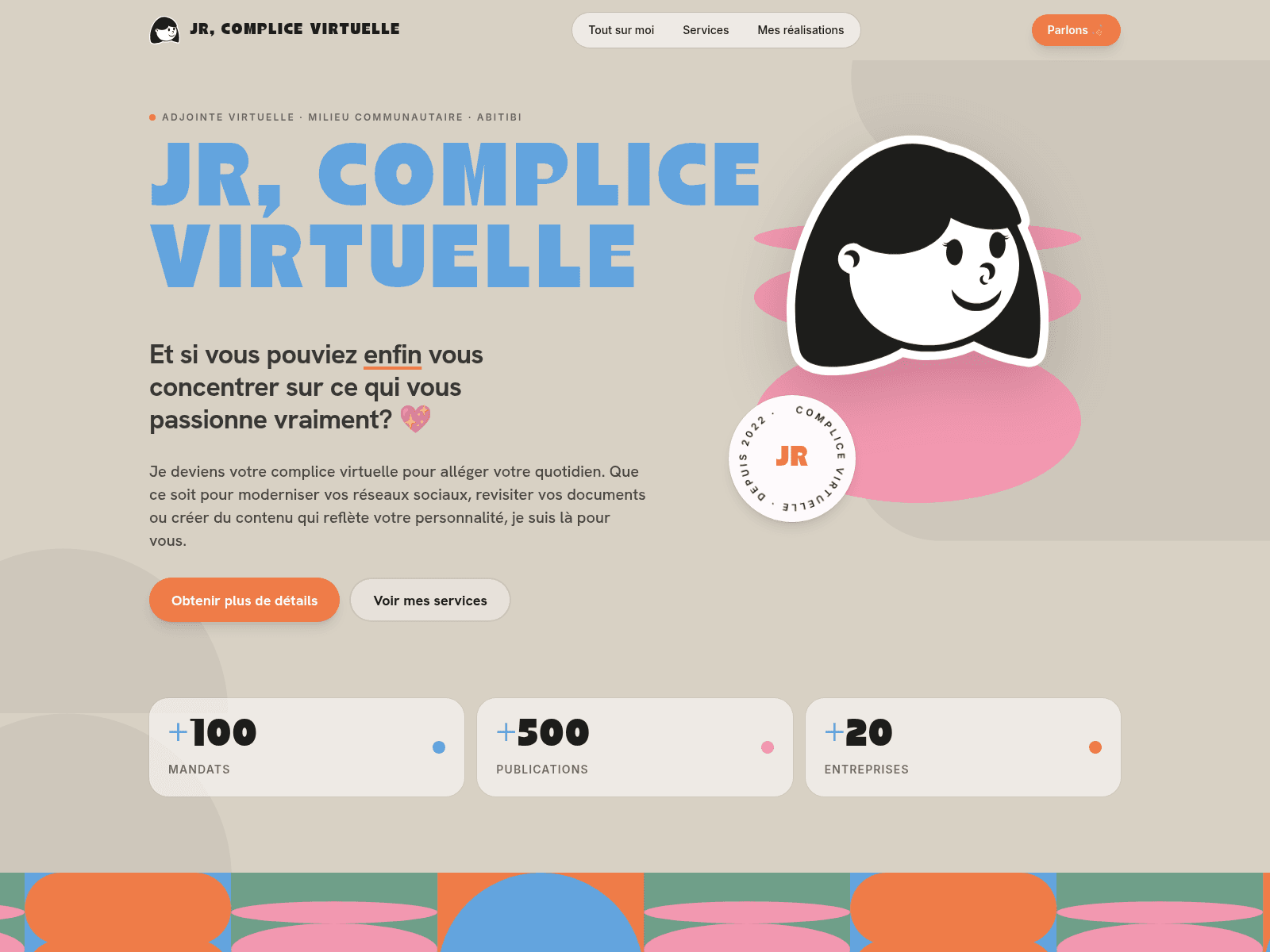 Page d’accueil de JR, Complice Virtuelle